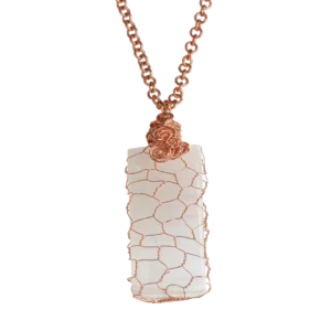 Selenite Basket of Life Large Pendant