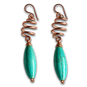 Turquoise Copper Earrings